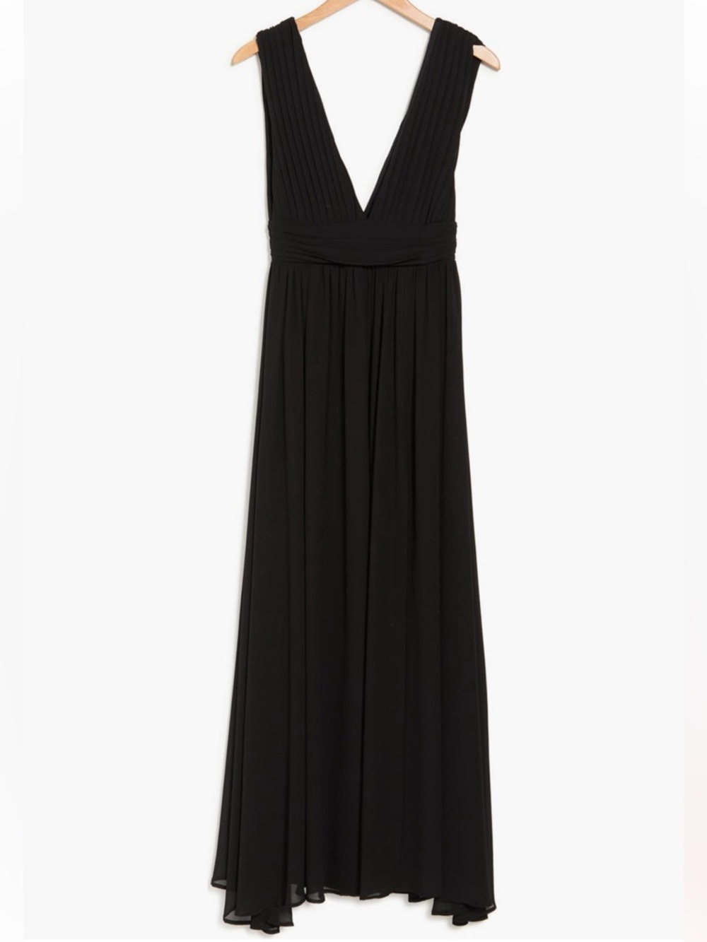 Love By Design Black Plunging V-Neck Maxi Gown